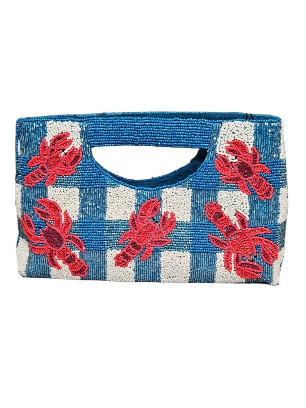 America & Beyond NWT Viral Beaded Lobster Clutch - Coastal Chic Nautical - Picture 4 of 14
